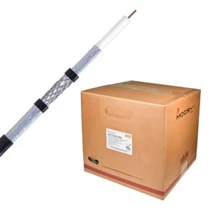 RG6 Indoor Black Coax Drop Cable 500' reel in box